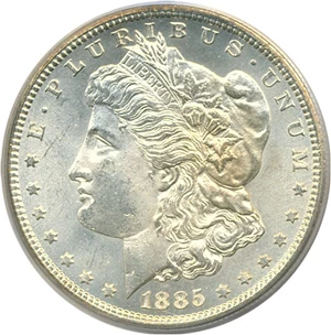 image for: 1885-CC $1 PCGS MS64