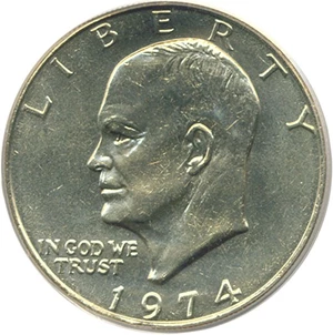 image for: 1974 $1 PCGS MS65