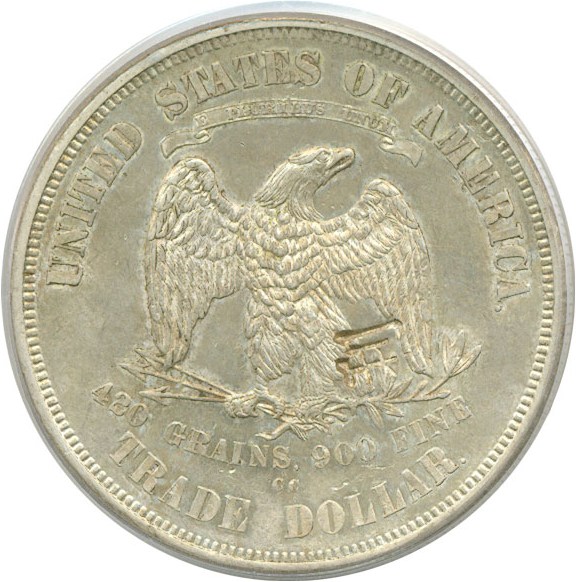 image for: 1874-CC Trade$ Chop Mark PCGS AU55 