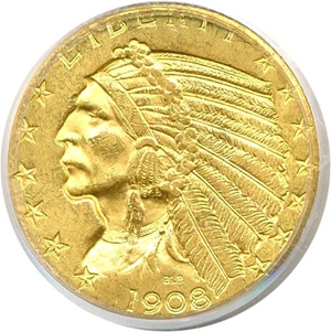 image for: 1908 $5 Indian PCGS MS62