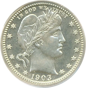 image for: 1903 25c PCGS Proof 64 Cameo
