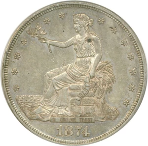 image for: 1874-CC Trade$ PCGS AU55