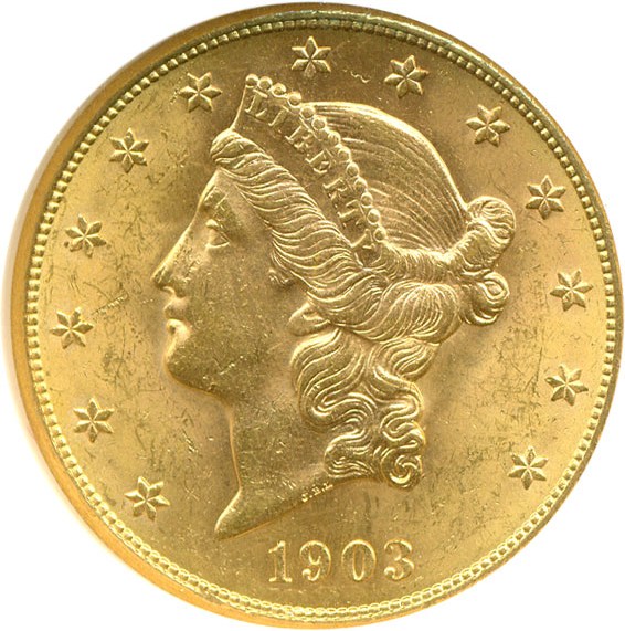 image for: 1903-S $20  NGC MS62