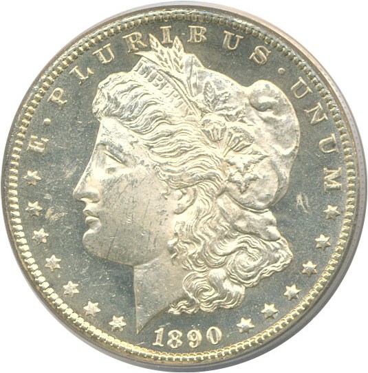 image for: 1890-CC $1  PCGS MS62 PL