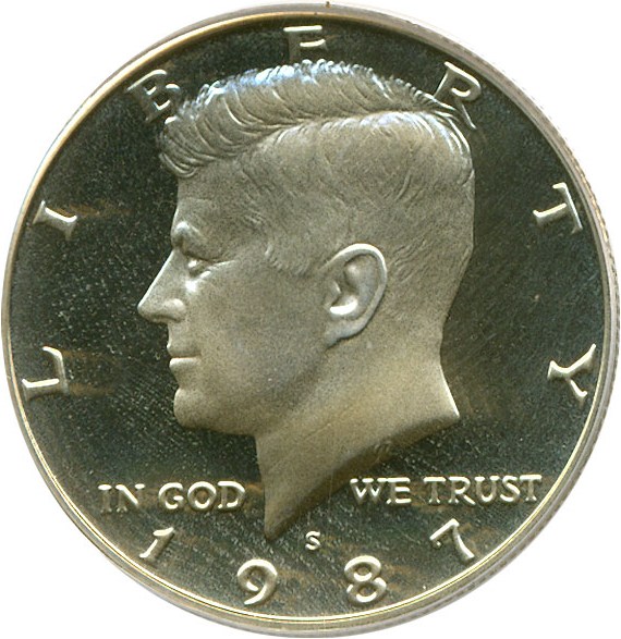 image for: 1987-S 50c  PCGS Proof 66 DCameo