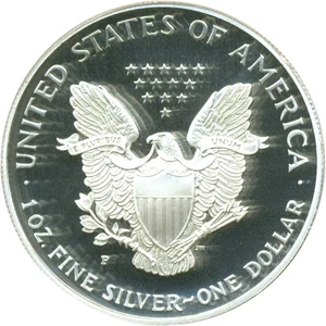 image for: 1996-P $1 Silver Eagle PCGS Proof 69 DCameo