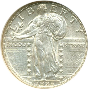 image for: 1925 25c NGC MS66 FH