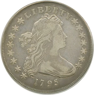 image for: 1795 $1 Draped Bust PCGS VF35