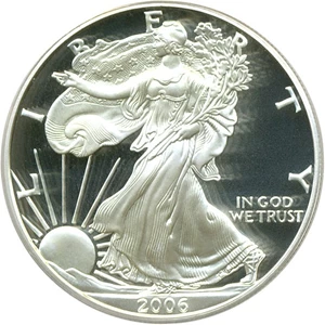 image for: 2006-W $1 Silver Eagle PCGS Proof 69 DCameo
