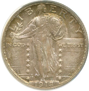 image for: 1918/7-S 25c PCGS MS64