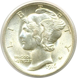 image for: 1916-D 10c PCGS/CAC MS64 FB