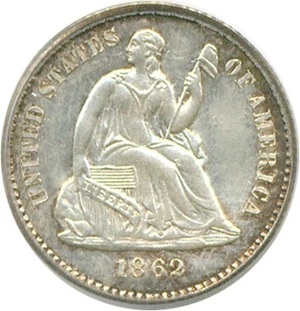 image for: 1862 H10c PCGS MS63