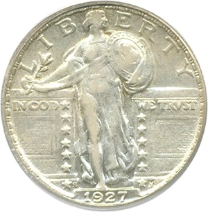 image for: 1927-S 25c PCGS AU53