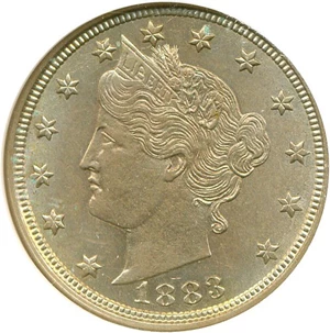 image for: 1883 5c With Cents NGC MS61