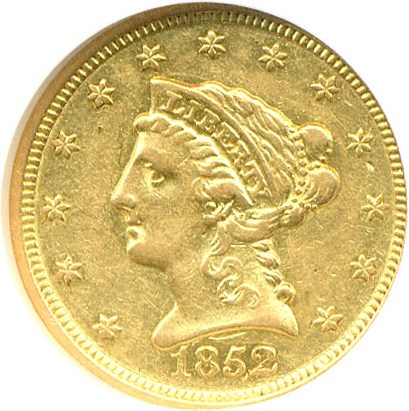 image for: 1852-O $2 1/2  NGC XF45