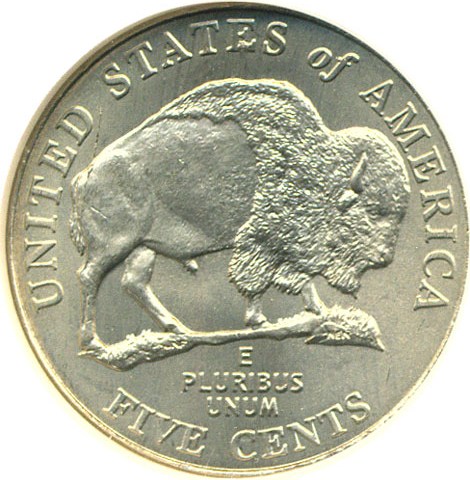 image for: 2005-P 5c Bison NGC MS65 - Reverse Die Crack