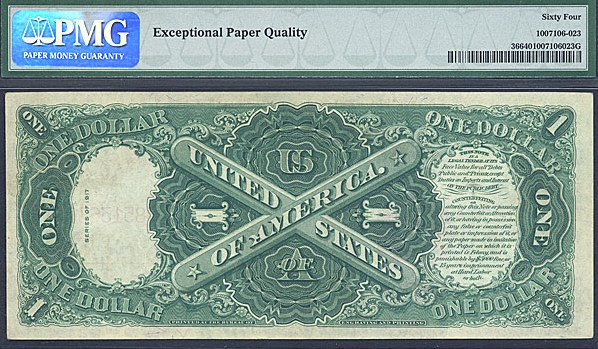 image for: Fr.36 1917 $1 Sawhorse PMG Choice CU64 EPQ [B85136804A]