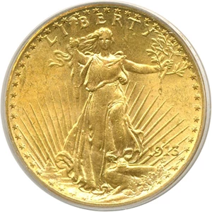 image for: 1913-S $20 PCGS MS64