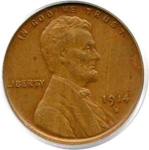 image for: 1914-S 1c PCGS XF45