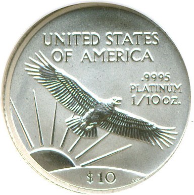 image for: 2000 $10 Platinum Eagle NGC MS69 