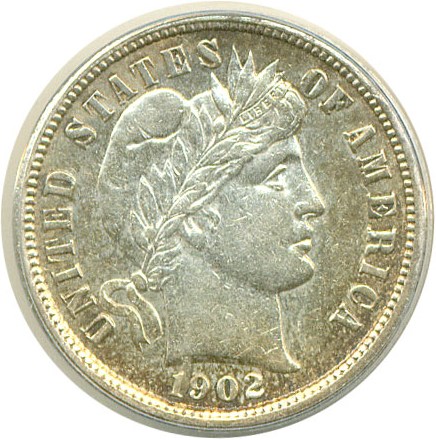 image for: 1902-S 10c  ANACS AU50