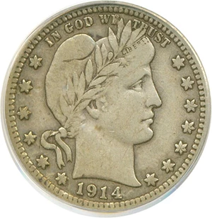 image for: 1914-S 25c PCGS VF30