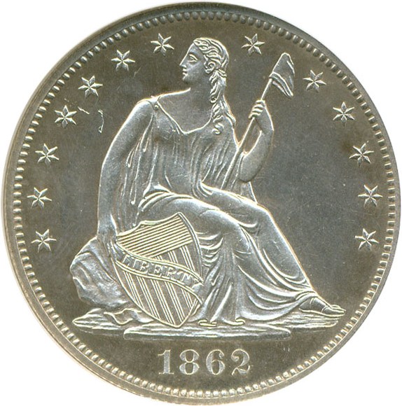 image for: 1862 50c  NGC Proof 63 