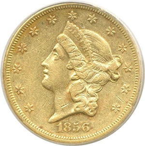 image for: 1856-S $20 PCGS XF45