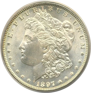 image for: 1897 $1 PCGS MS65