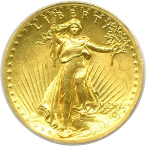 image for: 1907 $20 High Relief - Wire edge PCGS MS62