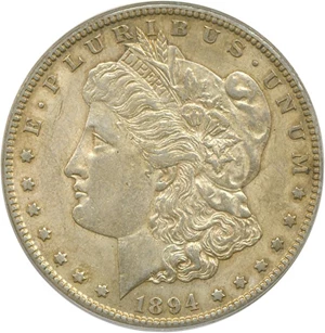image for: 1894-S $1 PCGS AU58
