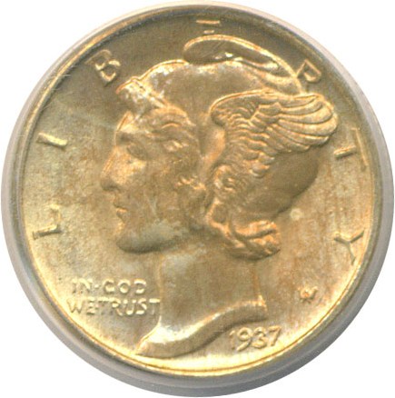 image for: 1937-D 10c  PCGS MS66 FB
