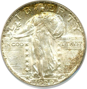 image for: 1929-S 25c PCGS MS66