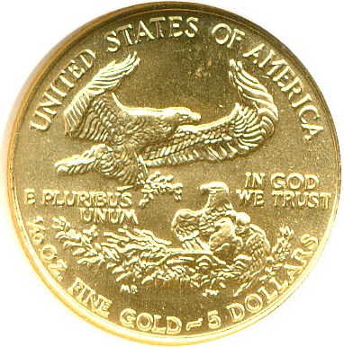 image for: 1991 $5 Gold Eagle NGC MS69 