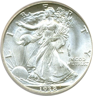image for: 1938-D 50c PCGS MS65