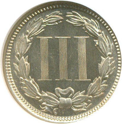 image for: 1872 3cN  NGC Proof 66 Cameo
