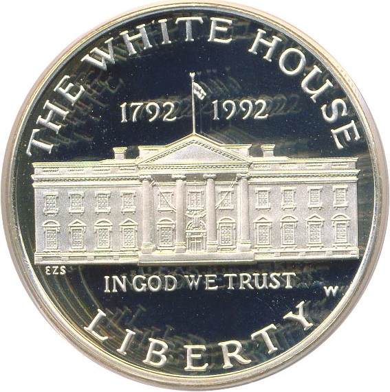 image for: 1992-W $1 White House Silver PCGS Proof 69 DCameo - George H.W. Bush Signature w/Certificate