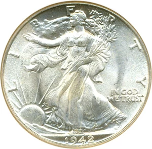image for: 1942 50c NGC MS65