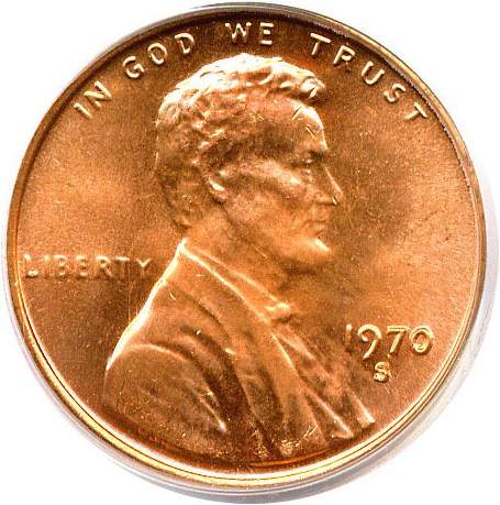 image for: 1970-S 1c Small Date PCGS MS66 RD