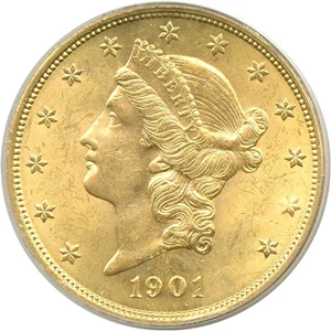 image for: 1901 $20 PCGS MS64