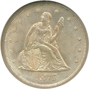image for: 1875-S 20c NGC MS64