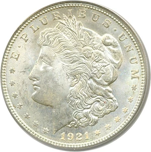 image for: 1921 $1 Morgan PCGS MS64
