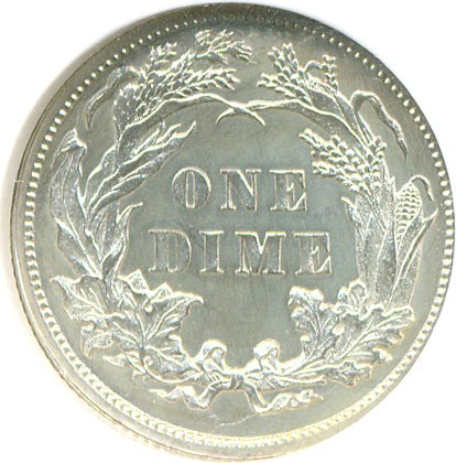 image for: 1890 10c  NGC Proof 64 Cameo