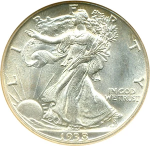 image for: 1938-D 50c NGC MS66