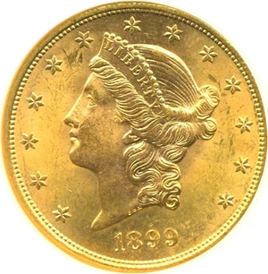 image for: 1899 $20 NGC MS64