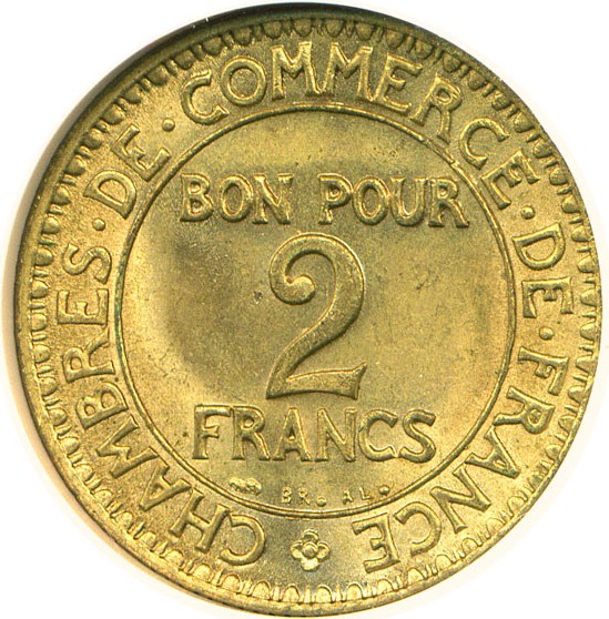image for: France: 1921 2 Fr  NGC MS64   