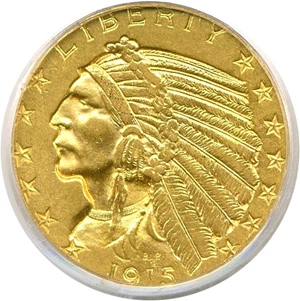 image for: 1915 $5 PCGS MS62