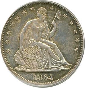 image for: 1864 50c PCGS Proof 64