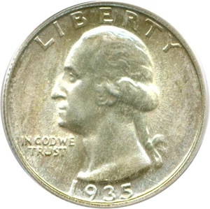 image for: 1935 25c PCGS MS66
