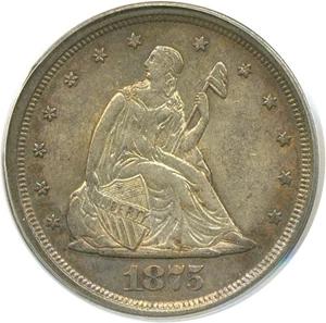 image for: 1875-S 20c PCGS MS62